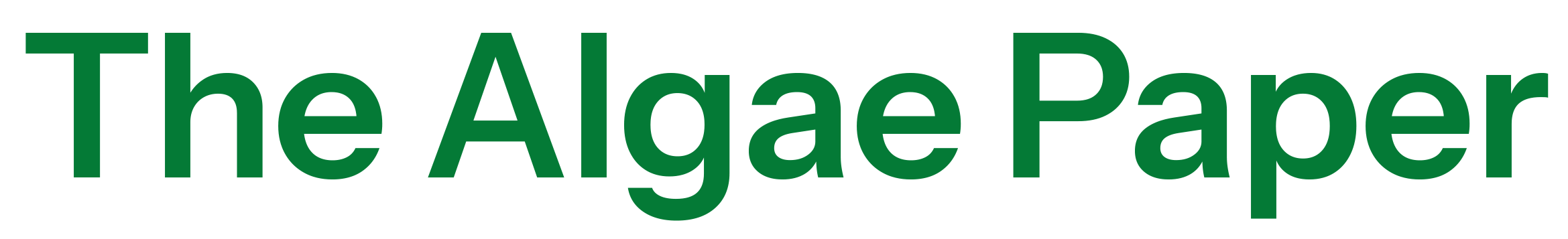 The Algae paper